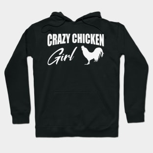 Crazy Chicken Girl Farmer Women Gift Hoodie